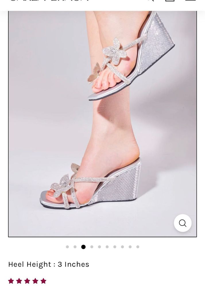 Silver Butterfly Wedges