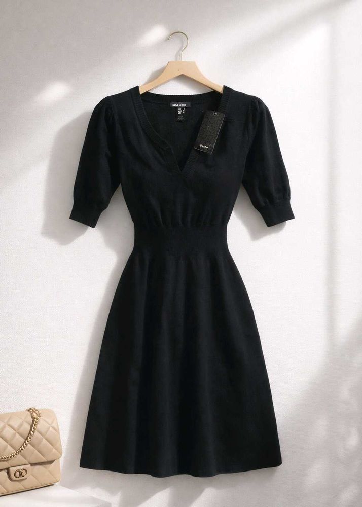 🖤  Authentic MANGO Sculpted Knit Dress