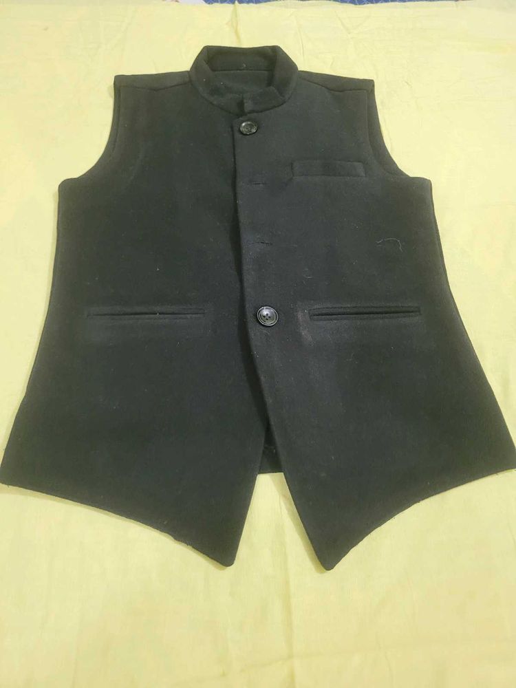 Boys Black Nehru Jacket