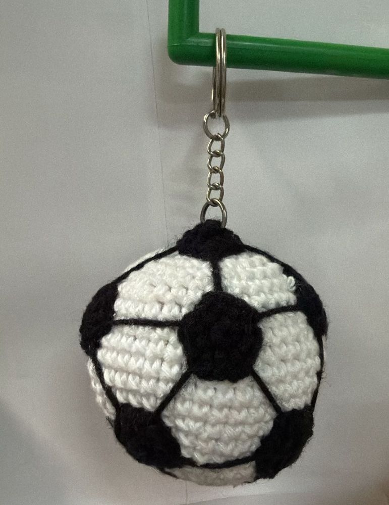 Football keychain crochet