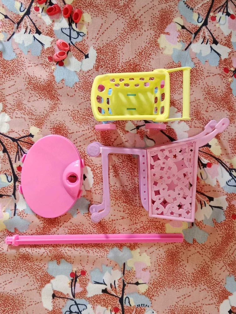 Dollhouse Shopping Cart &amp; Stand