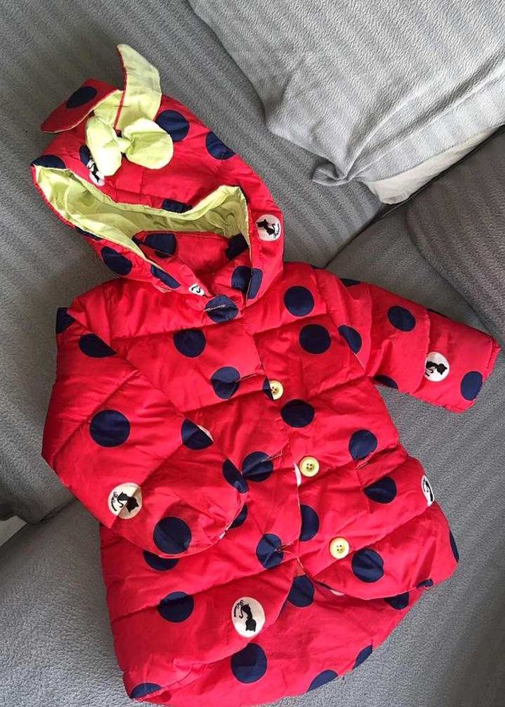 Cute Ladybug Puffer Jacket