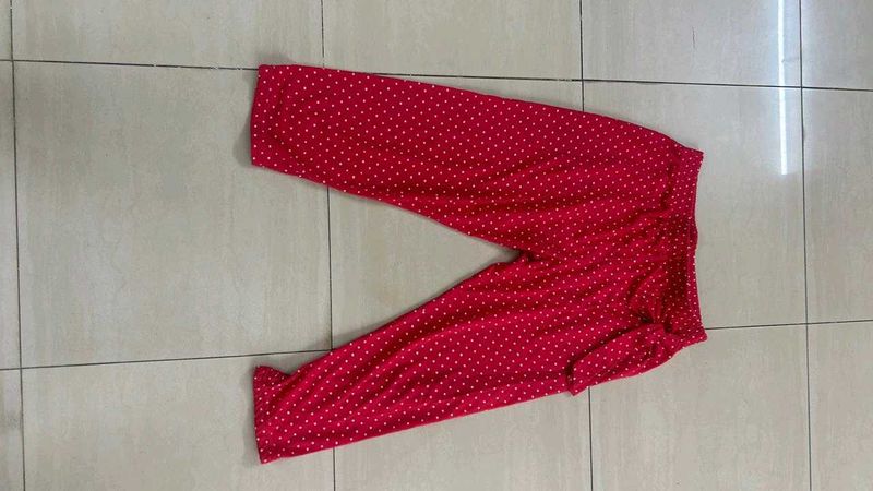 Red Polka Dot Palazzo Pants