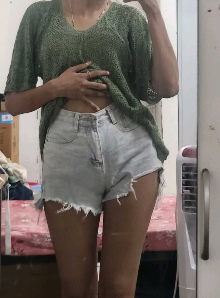 Y2K denim shorts