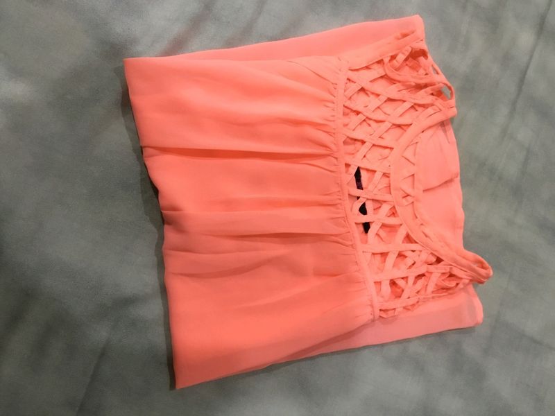 Ginger Neon Peach Top