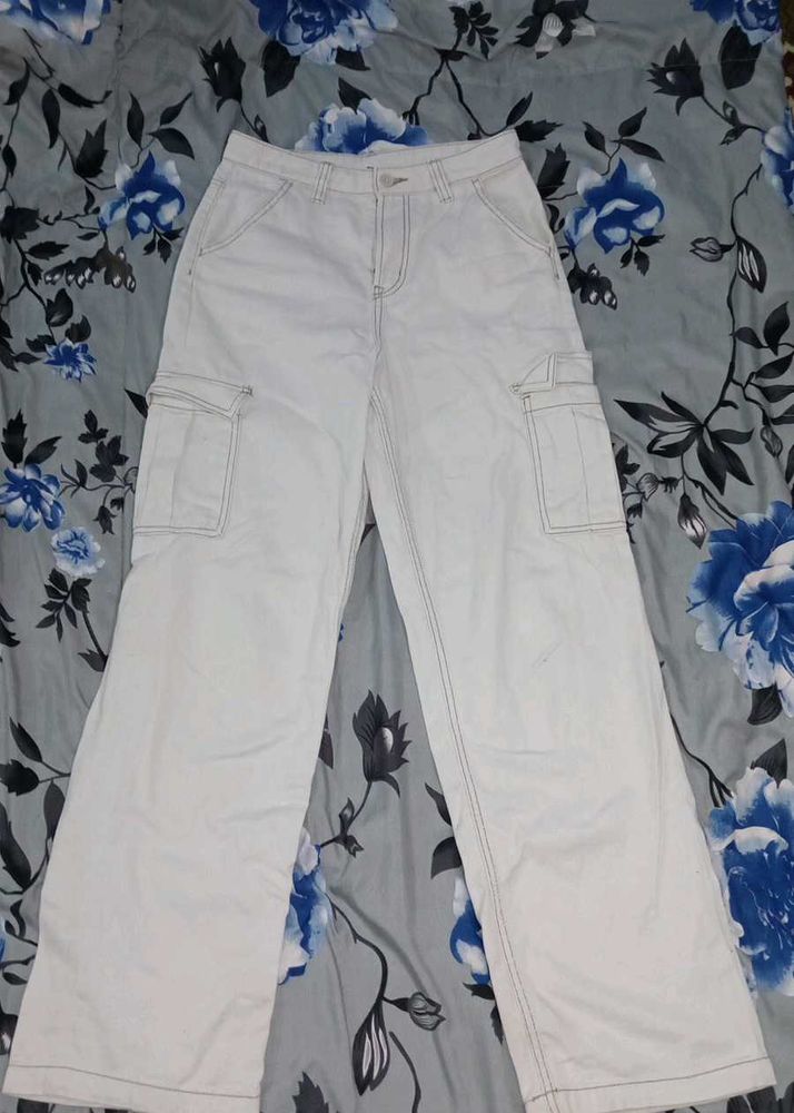 H&amp;M Light Beige Cargo Pants