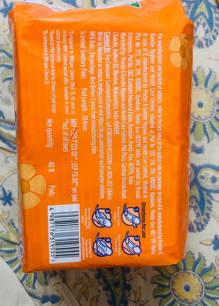 Sanitary Pads - 40 Count