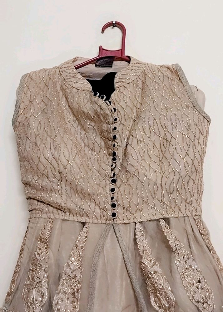 Beautiful Sharara Wit Long Koti And Short Blouse