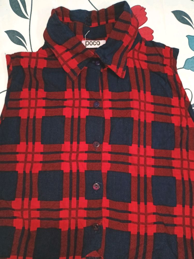 POCO Plaid Sleeveless Top