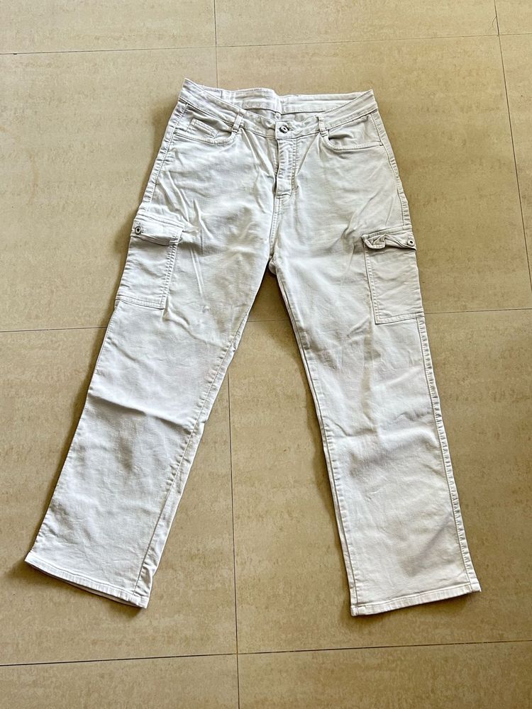 White Cargo Pants