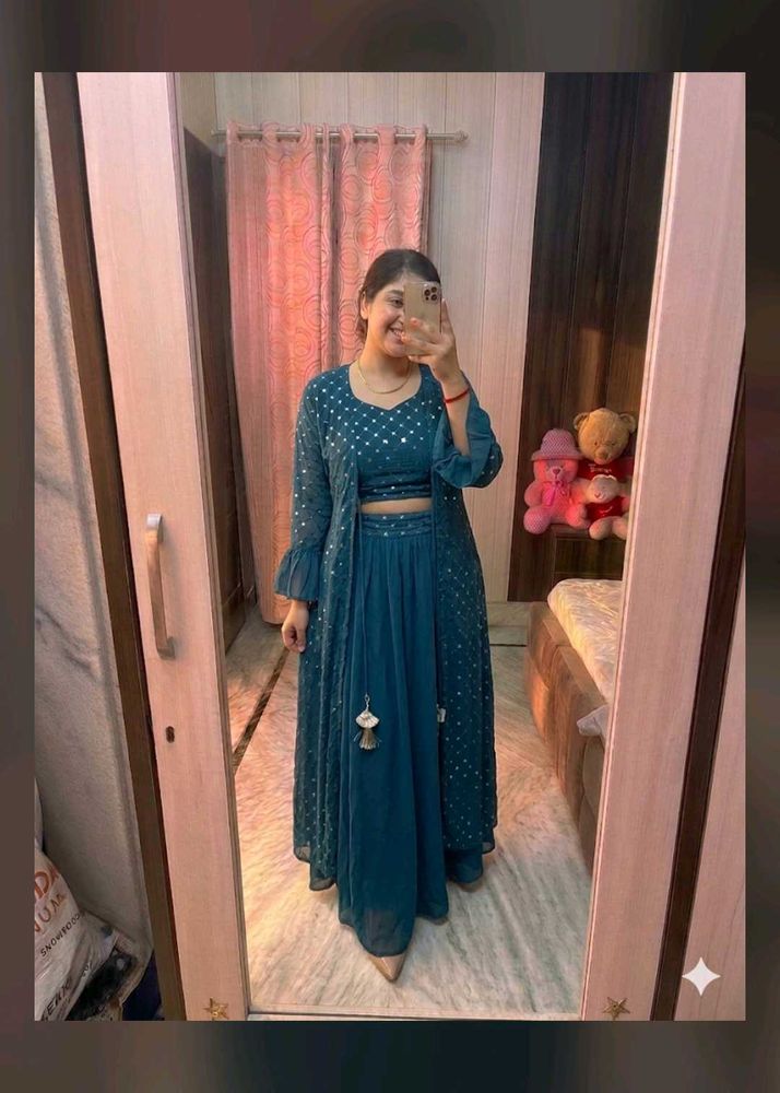 Elegant Teal Kurta Set with Dupatta