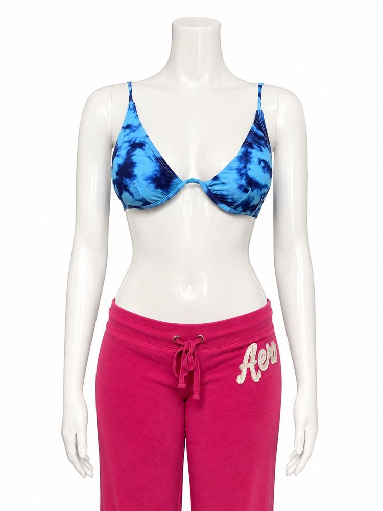 TODAY’ S OFFER Blue Tie-Dye Bikini Top