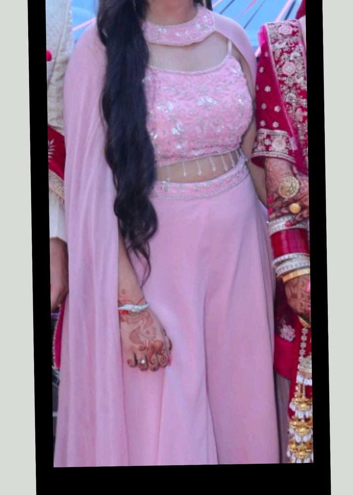 💕 Beautiful Baby Pink Party Wear Dress