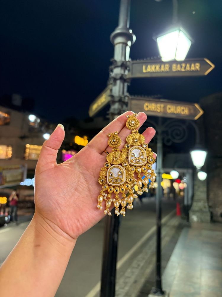 Exquisite Traditional Earrings with Pearls