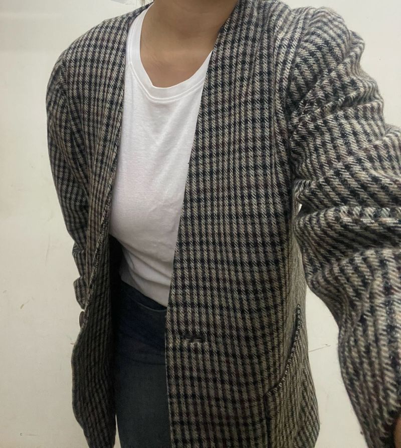 🌈Vintage Check Blazer 🩷