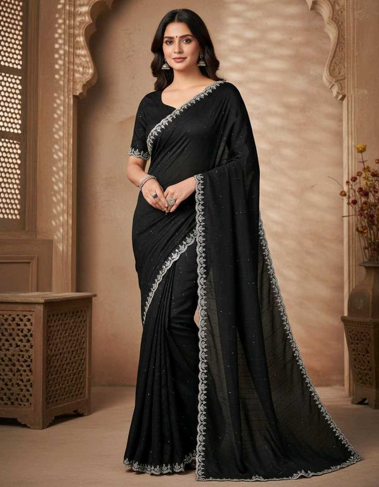 Elegant Black Saree