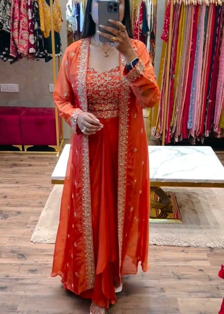 Elegant Orange Kurta Set