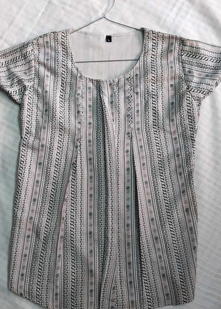 Casual cotton blend top