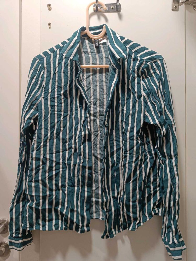 Striped Button-Down Shirt