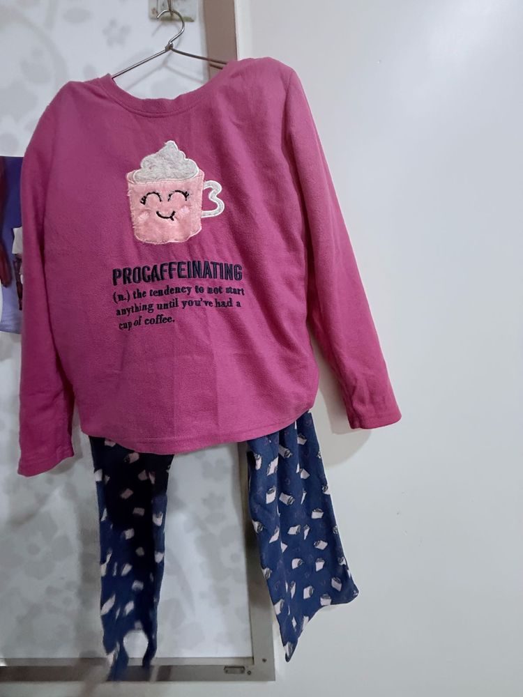 fleece night suit combo