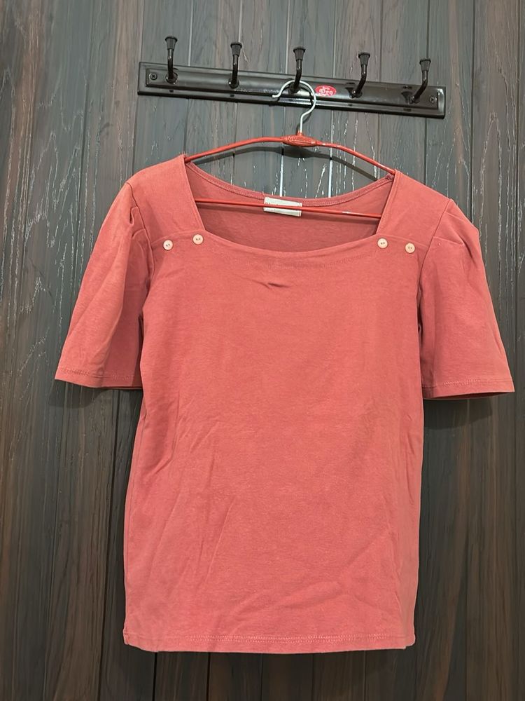 Square Neck Puff Sleeve Top