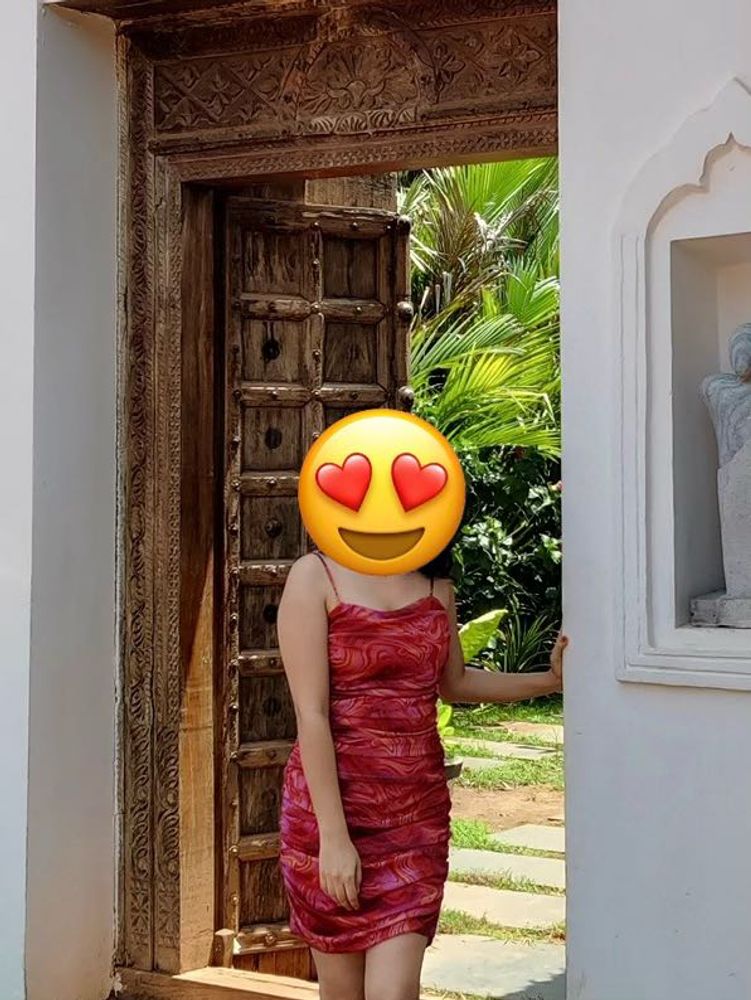 Red &amp; Pink Bodycon Mini Dress