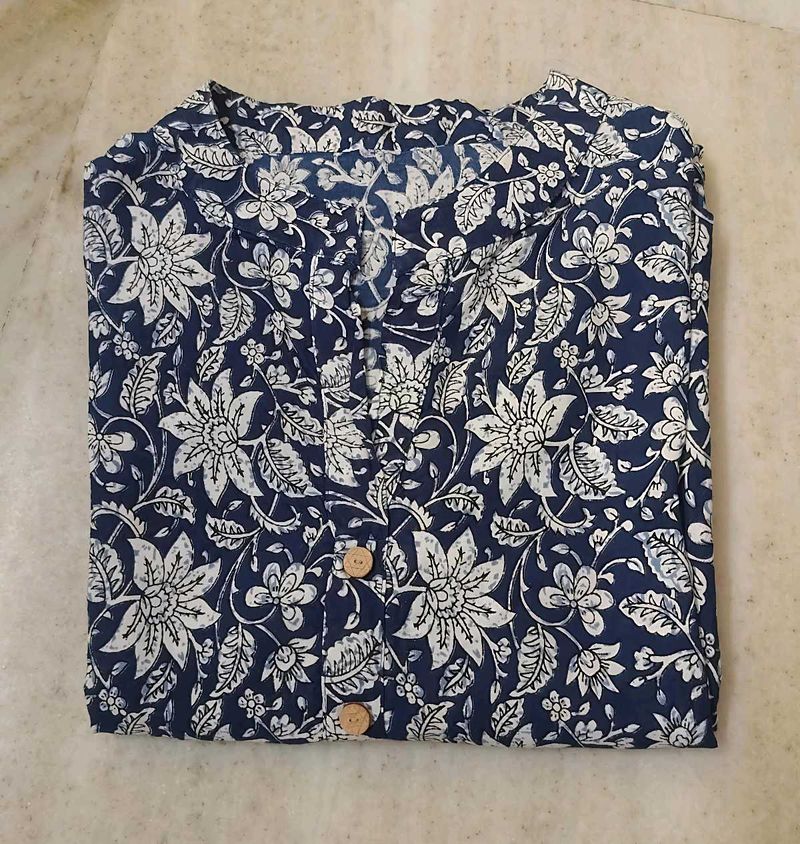 💙Blue Floral Print Kurta