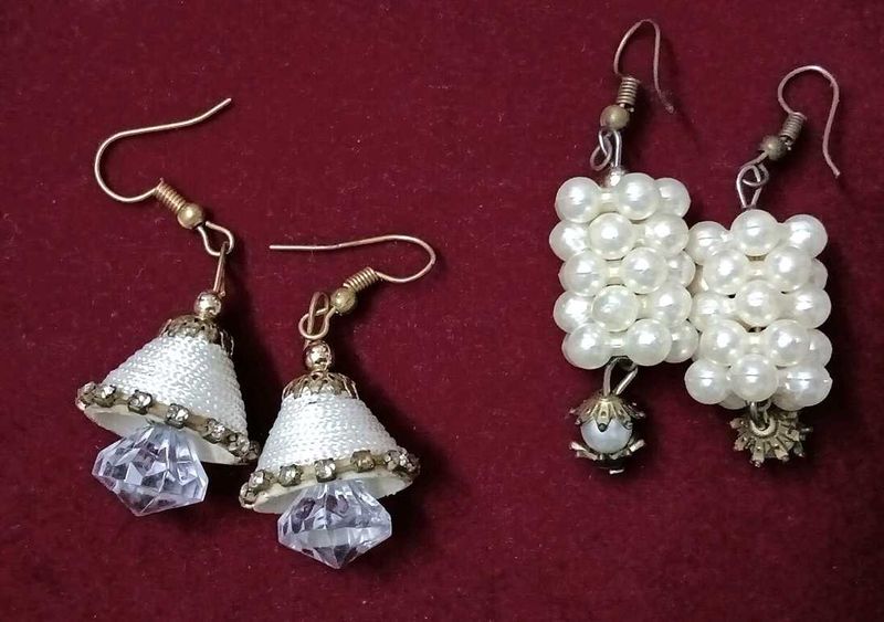 Elegant Pearl &amp; Crystal Earrings