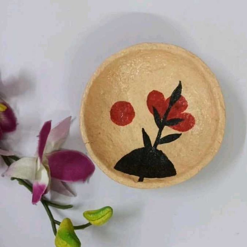 Hand-Painted Paper Mache Bowl