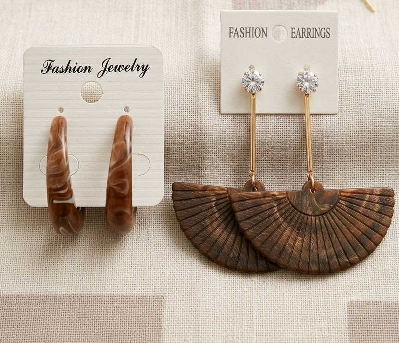 Combo of Unique Hoop &amp; Fan Earrings Set