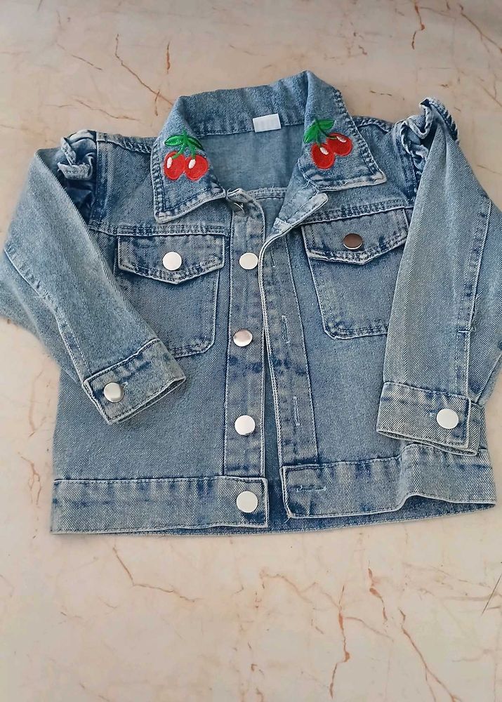 Cute Cherry Denim Jacket