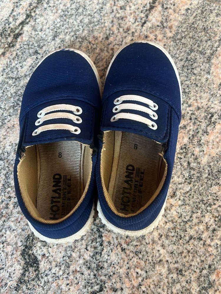 Navy Blue Slip-On Shoes