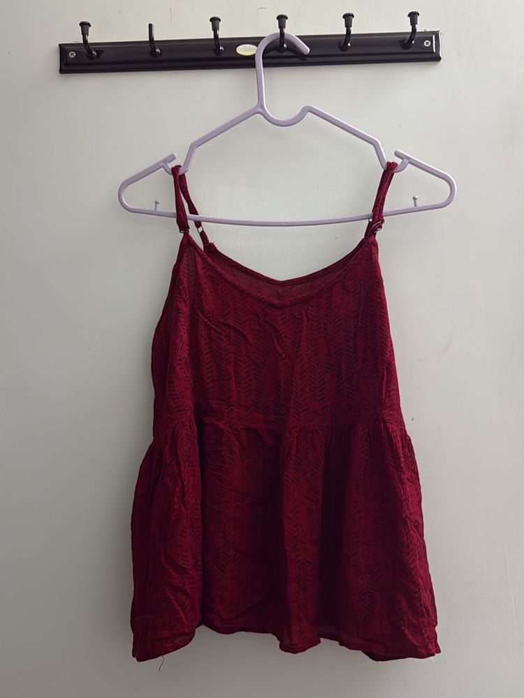 Maroon Camisole Top