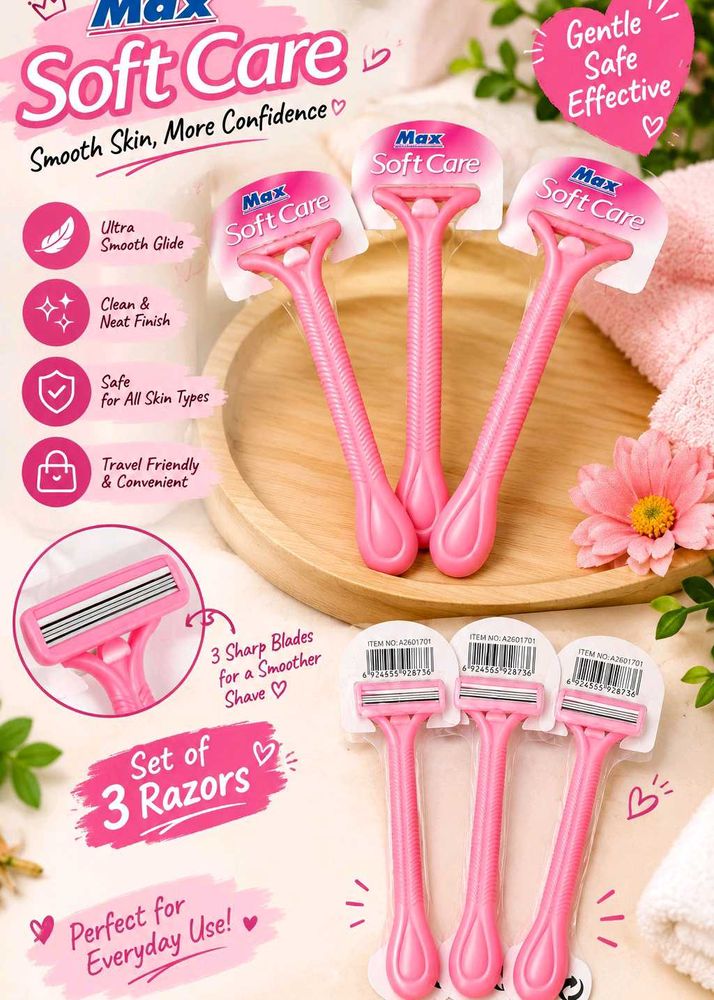 Set of 3 Max Soft Care Razors