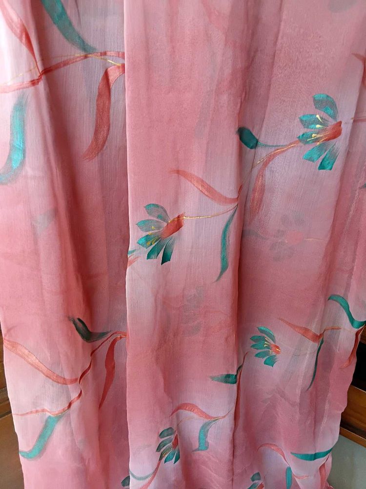 Elegant Pink Floral duppatta