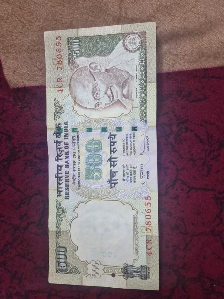 786 number fancy Rare Indian 500 Rupee Banknote
