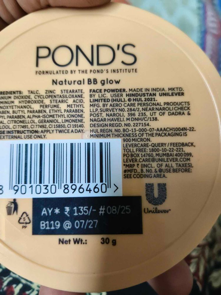 ponds natural glow powder