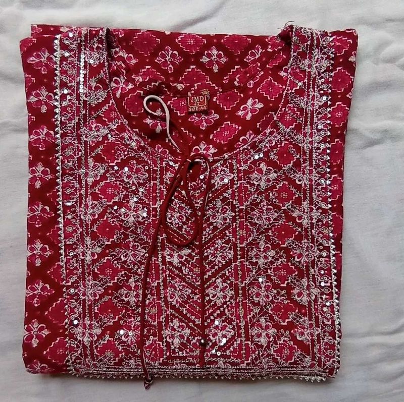 Embellished maroon Kurta for daily wear 😊