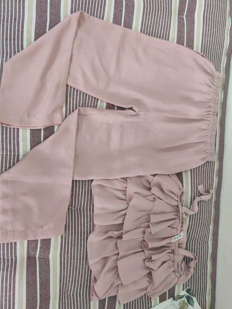 Pink Ruffled co-ord Set