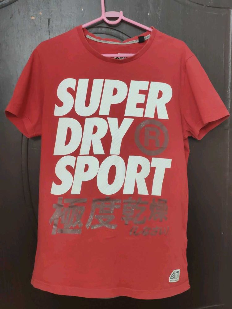 T shirt red colour for men