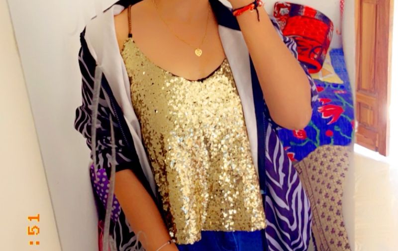 Party Chain Sequence Top Sexy Bck