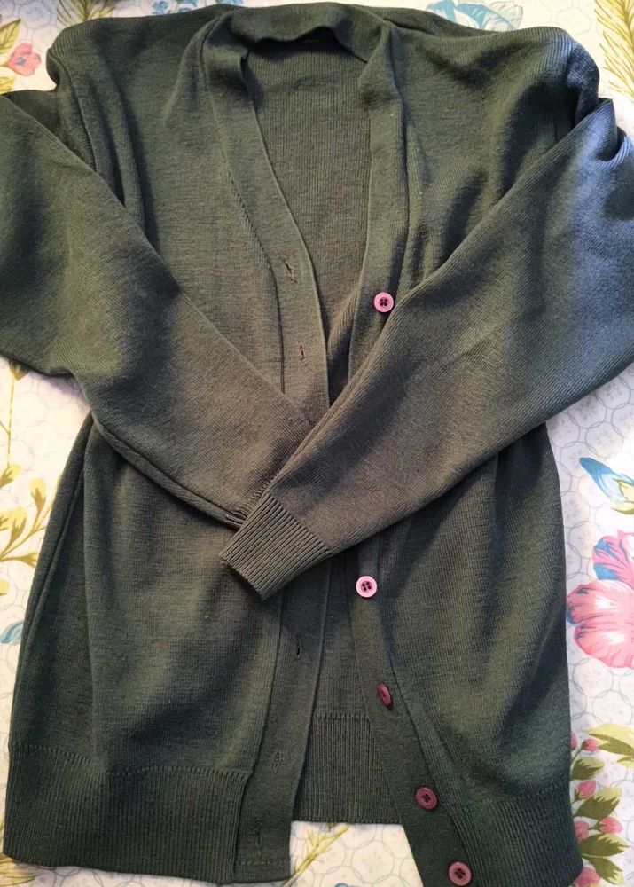 cozy dark-grey cardigan
