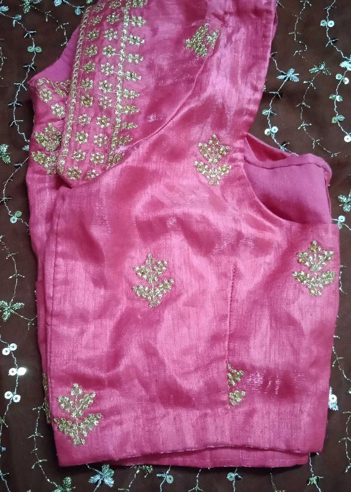 32 Pink Embroidered Blouse