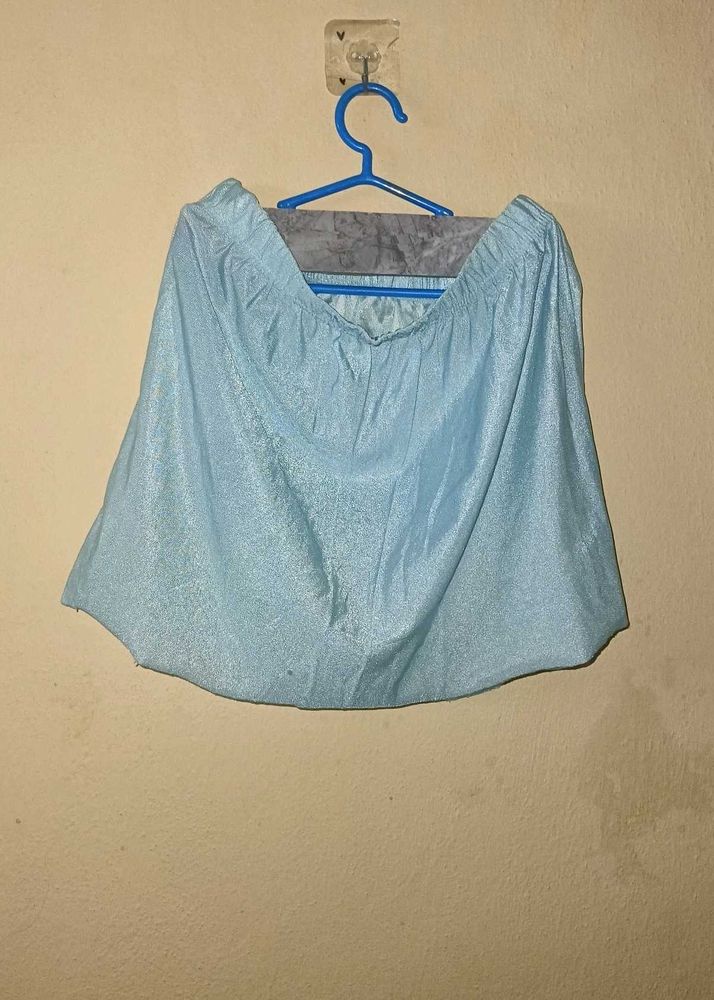 Light Blue Skater Skirt