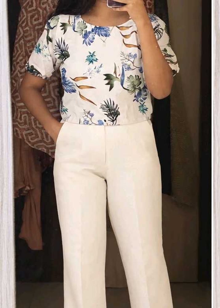 Floral Print Puff Sleeve Top