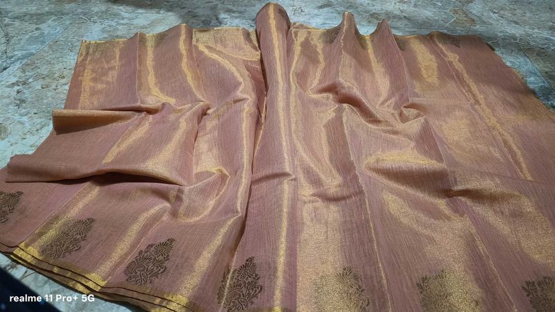 Elegant Rose Gold Saree