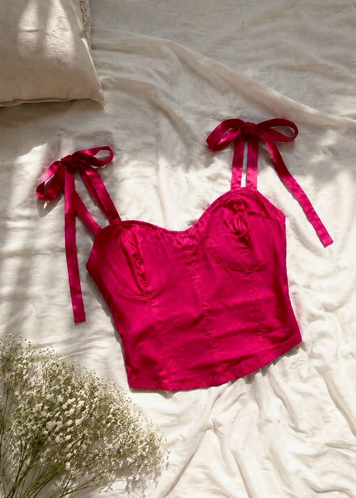 Barbie Corset Style Top with Ribbon Straps