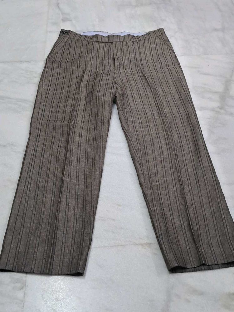 Vintage Striped Straght-Leg Fit Trousers