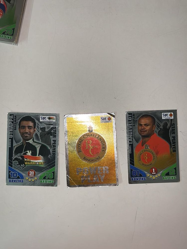 2011 pune and RCB silver base set cricket attax