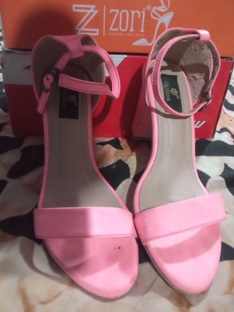 Chic Pink Block Heels